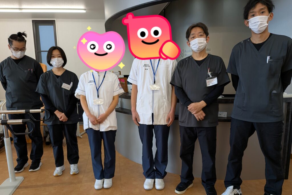 PTの半日実習に来られました